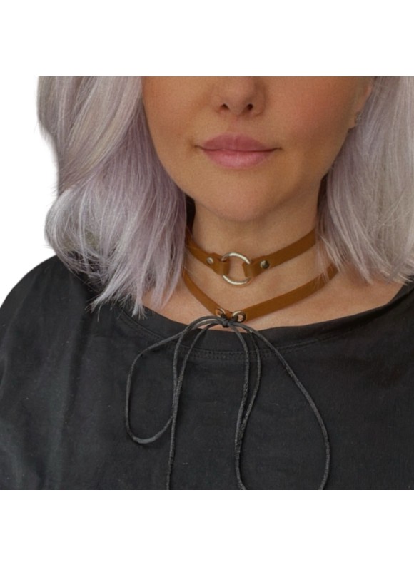 CHOKER DIN PIELE C140